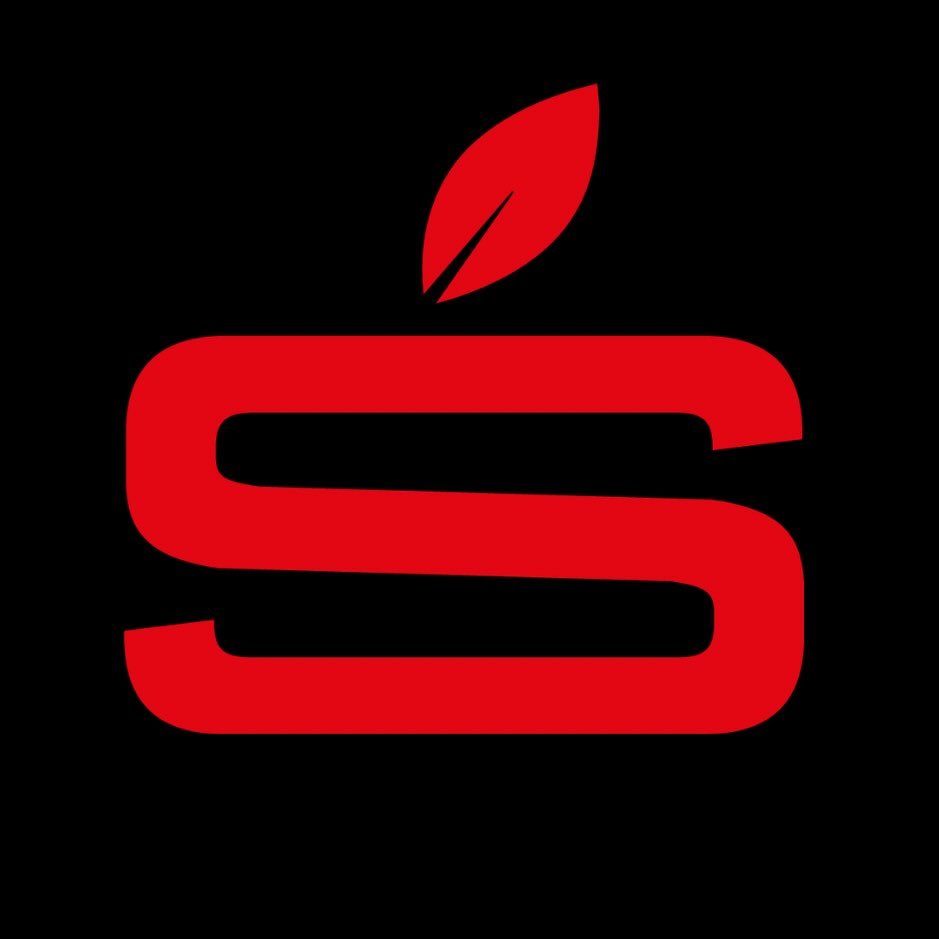 Logo da STARV — S vermelho com folha